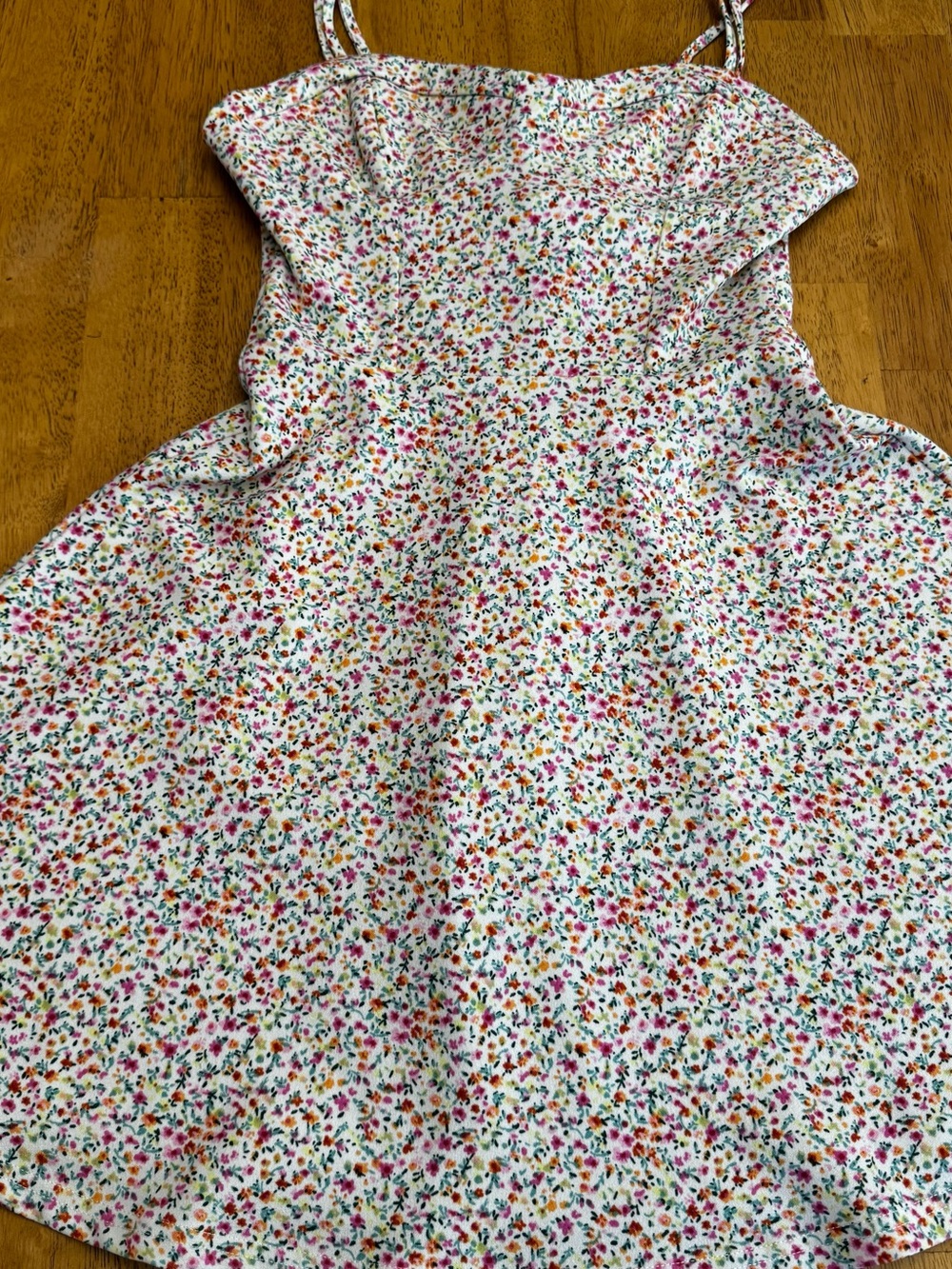 RSQ Tillys Ditsy Floral Mini Dress Tie Back Sweetheart Spaghetti Strap